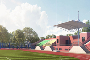 河北怀来闻道高级中学操场看台