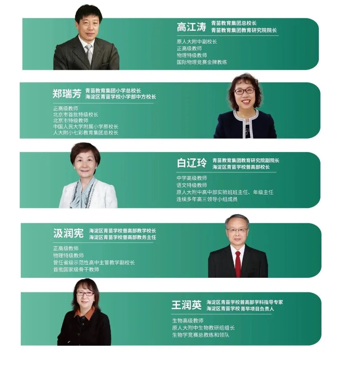 青苗普高海淀校区师资管理团队