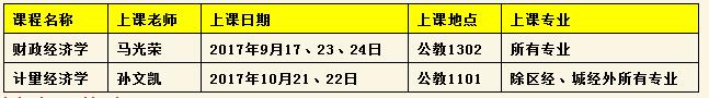2016級人大在職研究生冬季班課表