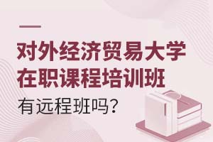 对外经济贸易大学在职课程培训班有远程班吗?