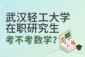 武汉轻工大学在职研究生考不考数学？