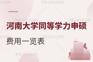 必知：河南大学同等学力申硕费用一览表