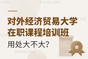 对外经济贸易大学在职课程培训班的用处大不大？