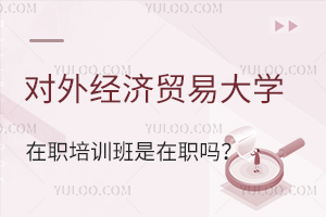 对外经济贸易大学在职课程培训班是在职学习吗？