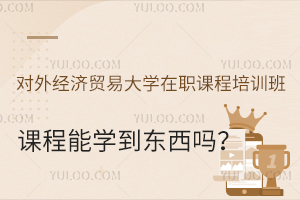 对外经济贸易大学在职课程培训班课程能学到东西吗？