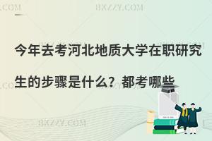 今年去考河北地质大学在职研究生的步骤是什么？都考哪些