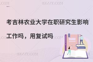 考吉林农业大学在职研究生影响工作吗，用复试吗