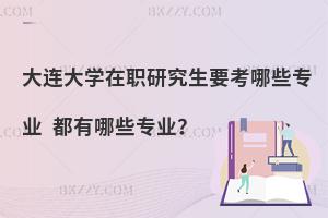 大连大学在职研究生要考哪些专业 都有哪些专业？