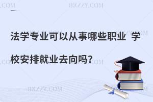 法学专业可以从事哪些职业，学校安排就业去向吗？