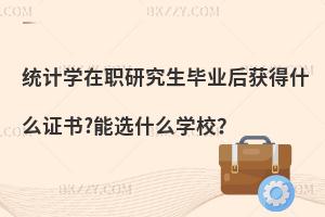 统计学在职研究生毕业后获得什么证书?能选什么学校？