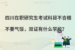 四川在职研究生考试科目不合格不要气馁，双证有什么学校？