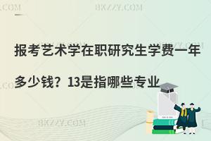 报考艺术学在职研究生学费一年多少钱？13是指哪些专业