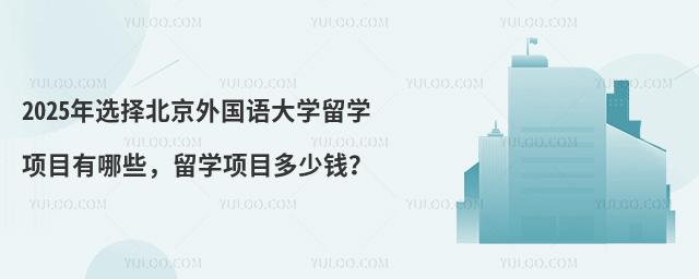 2025年选择北京外国语大学留学项目有哪些