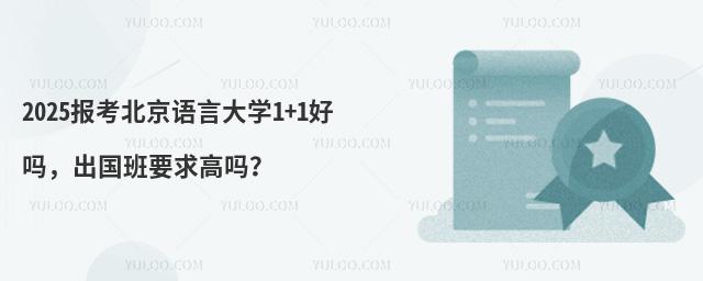 2025报考北京语言大学1+1好吗