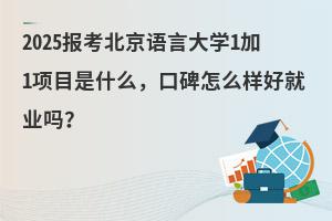 2025报考北京语言大学1+1项目是什么，口碑怎么样好就业吗？