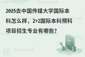 2025去中国传媒大学国际本科怎么样，2+2国际本科项目招生专业有哪些？