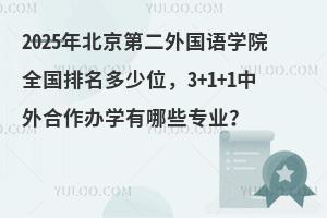 2025年北京第二外国语学院全国排名多少位，3+1+1中外合作办学有哪些专业？