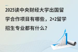 2025读中央财经大学出国留学合作项目有哪些，2+2留学招生专业都有什么？
