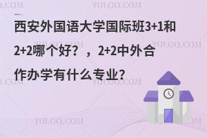 西安外国语大学国际班3+1和2+2哪个好？2+2中外合作办学有什么专业？