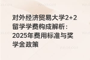 对外经济贸易大学2+2留学学费构成解析：2025年费用标准与奖学金政策