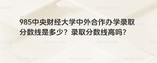 中央财经大学中外合作办学录取分数线
