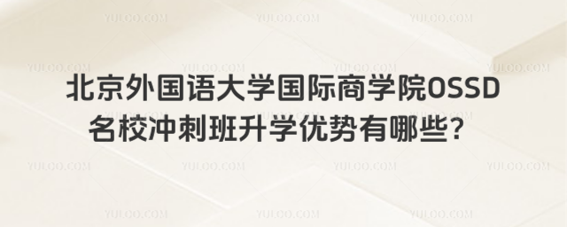 北京外国语大学国际商学院升学优势
