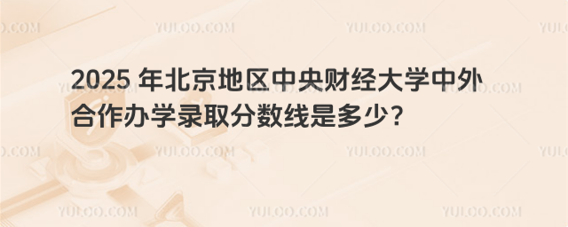 北京中央财经大学中外合作办学录取分数线