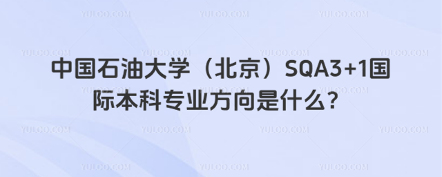 中国石油大学国际本科专业方向