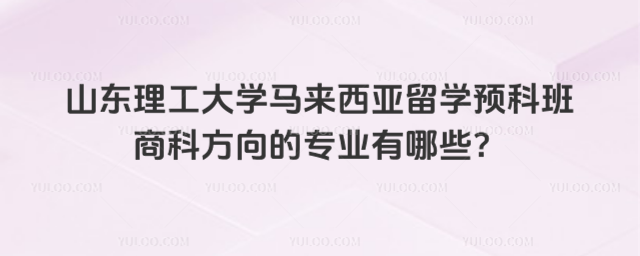 山东理工大学留学预科班商科专业