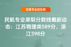 民航專業錄取分數線最新動態:江蘇物理類589分,浙江598分