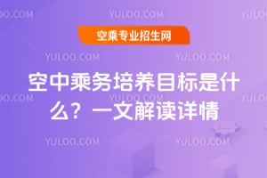 空中乘務培養目標是什么?一文解讀詳情