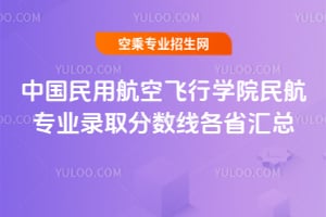 中國民用航空飛行學院2025年民航專業錄取分數線各省匯總