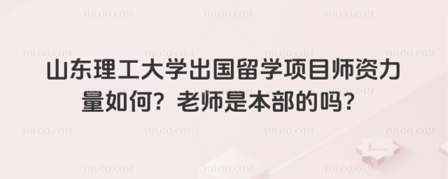山东理工大学出国留学师资力量