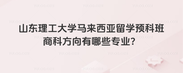 山东理工大学留学预科商科专业