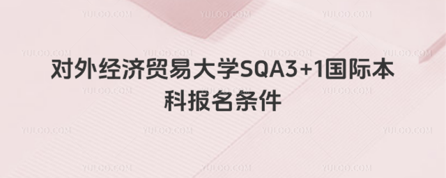 对外经济贸易大学国际本科报名条件