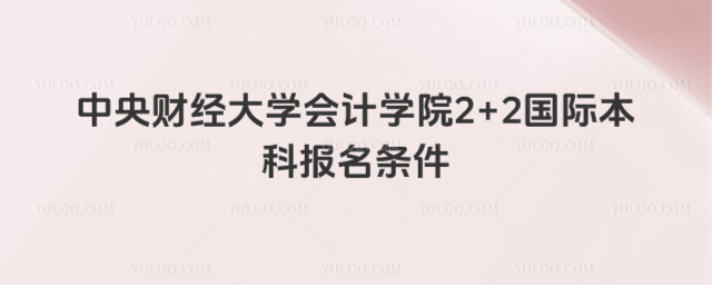 中央财经大学国际本科报名条件