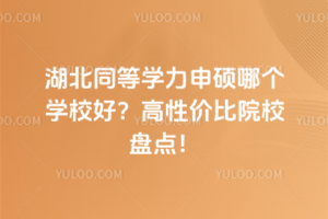 湖北同等学力申硕哪个学校好？高性价比院校盘点！