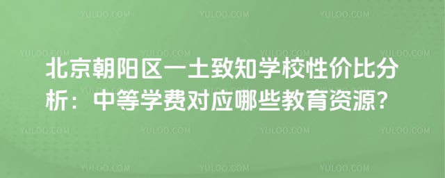 北京朝陽區一土致知學校性價比