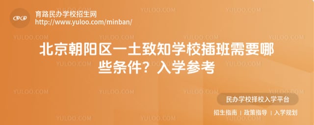 北京朝陽區一土致知學校插班