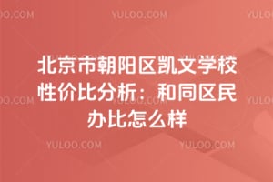 北京市朝阳区凯文学校性价比分析：和同区民办比怎么样