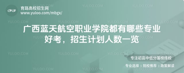 廣西藍天航空職業(yè)學院都有哪些專業(yè)好考