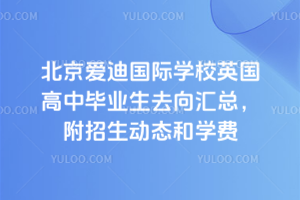 北京愛迪國際學(xué)校英國高中畢業(yè)生去向匯總，附招生動態(tài)和學(xué)費