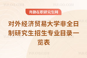 對(duì)外經(jīng)濟(jì)貿(mào)易大學(xué)非全日制研究生招生專(zhuān)業(yè)目錄一覽表