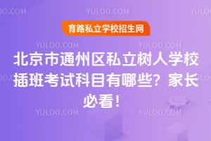 北京市通州區(qū)私立樹人學(xué)校插班考試科目有哪些？家長必看！
