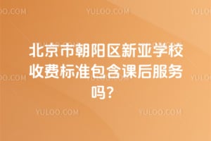 北京市朝陽區(qū)新亞學(xué)校收費標準包含課后服務(wù)嗎？