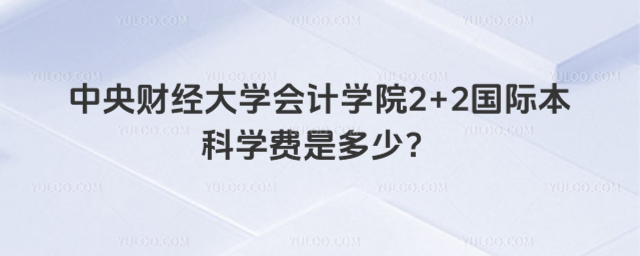 中央财经大学2+2学费