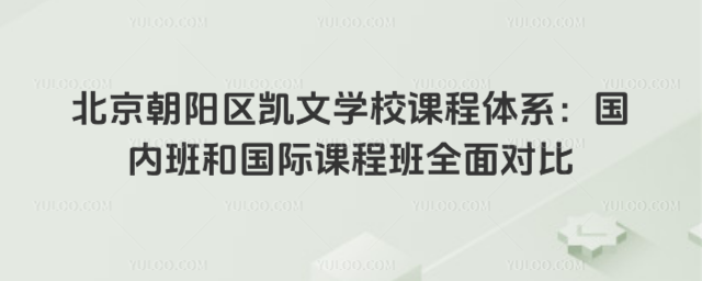 北京朝陽區凱文學校課程體系：國內班和國際課程班全面對比
