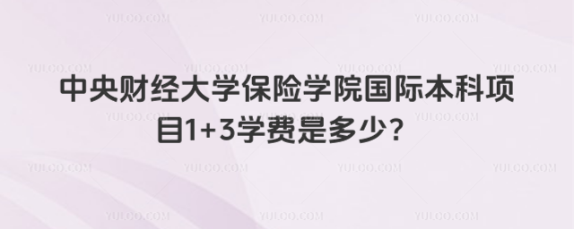 中央财经大学1+3学费