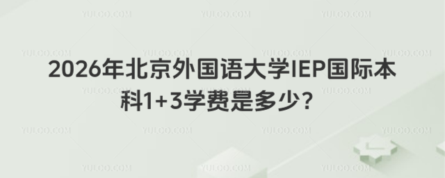 北京外国语大学国际本科1+3学费