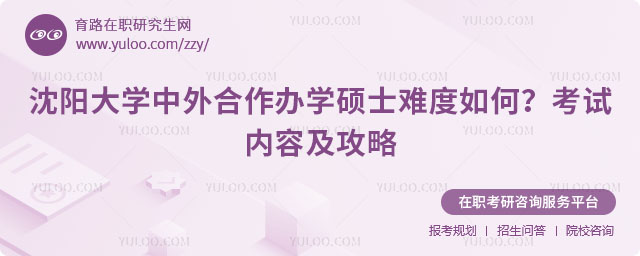 沈陽大學中外合作辦學碩士難度如何